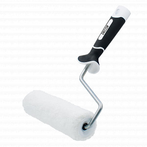 Валик DECOR Black White 180 мм, d 42 мм, 2К ручка 8 мм, ворс 10 мм, белая микрофибра