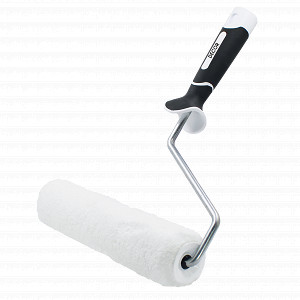 Валик DECOR Black White 240 мм, d 42 мм, 2К ручка 8 мм, ворс 10 мм, белая микрофибра
